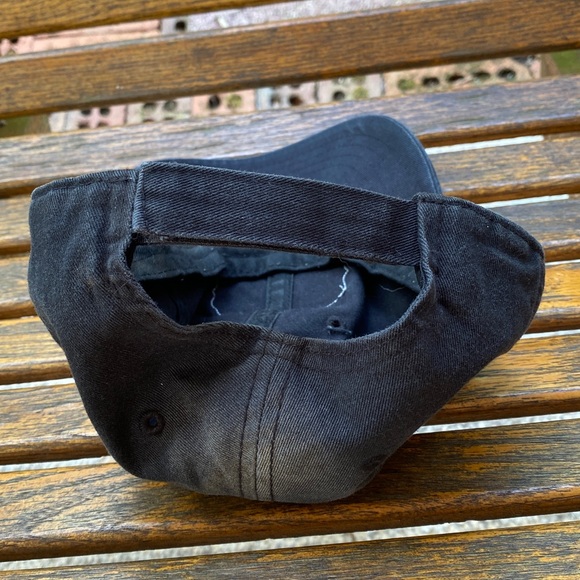 John Deere Black Vintage faded Hat adjustable back strap cap - Picture 4 of 14